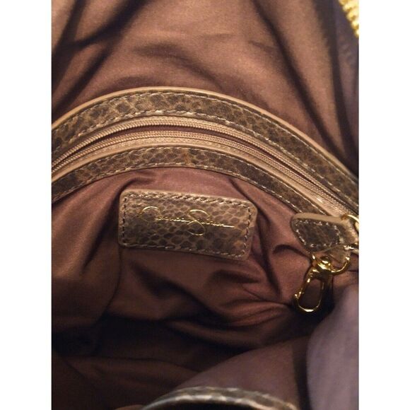 Jessica Simpson bow snakeskin handbag Y2K City Vintage Feminine Bow - Picture 10 of 12